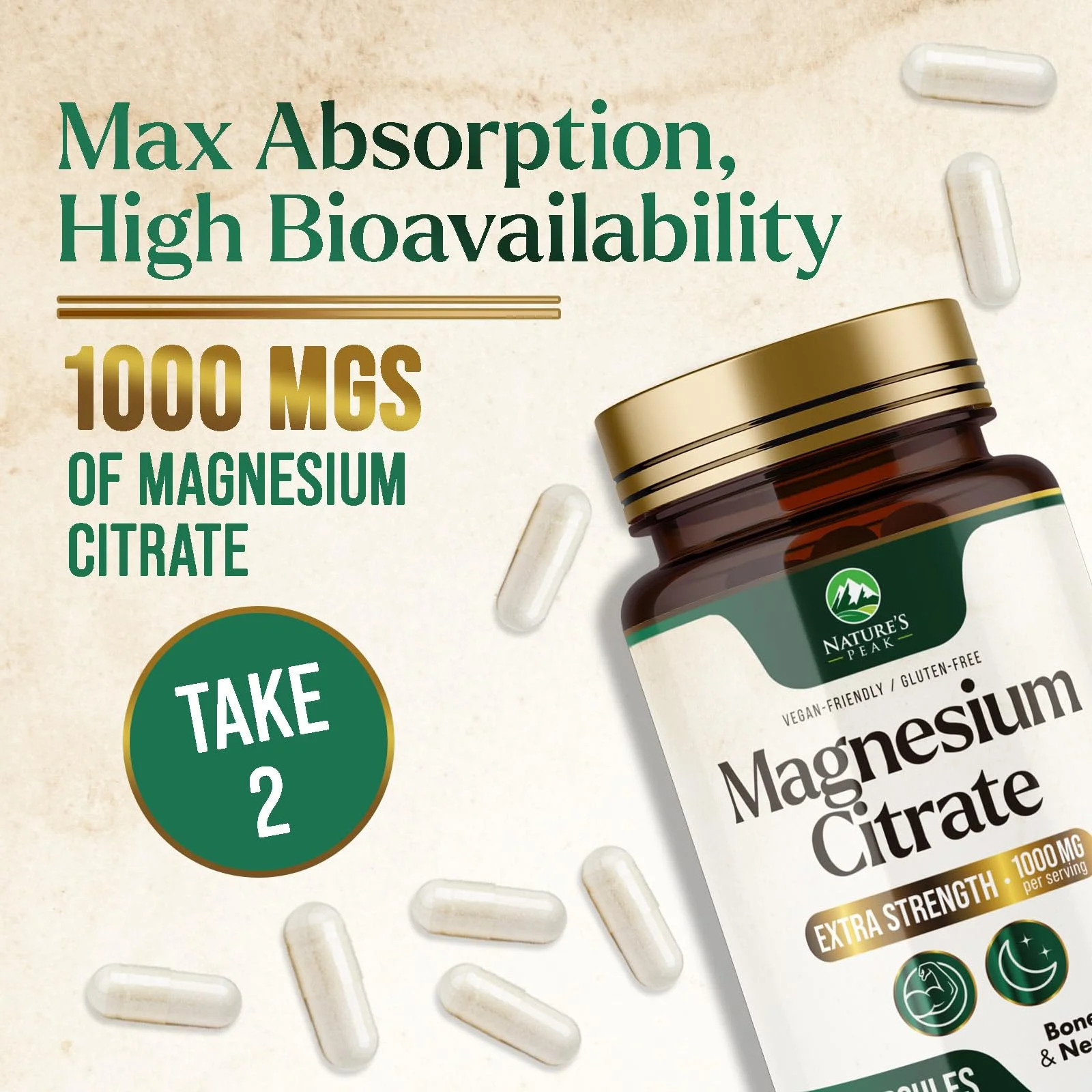 Citrato de Magnesio 1000 Mg - Suplemento de Magnesio - Pastillas Complejos de Magnesio Extra Fuertes - - 240 Cápsulas - Imagen 5