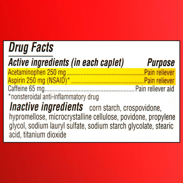 Equate Capletas de Alivio Extra Fuerte para el Dolor de Cabeza, 250 mg, 100 Unidades - Imagen 3