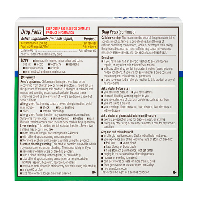 Equate Capletas de Alivio Extra Fuerte para el Dolor de Cabeza, 250 mg, 100 Unidades - Imagen 4