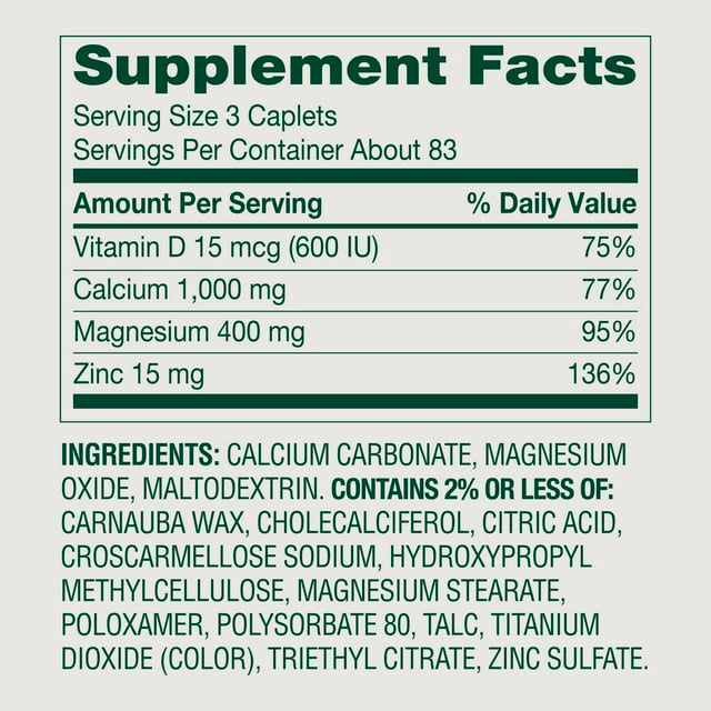 SPRING VALLEY CALCIUM, MAGNESIO ZINC - Imagen 2